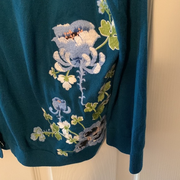 Loft Cardigan sweater size L with embroidery - Picture 2 of 4